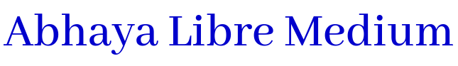 Abhaya Libre Medium フォント